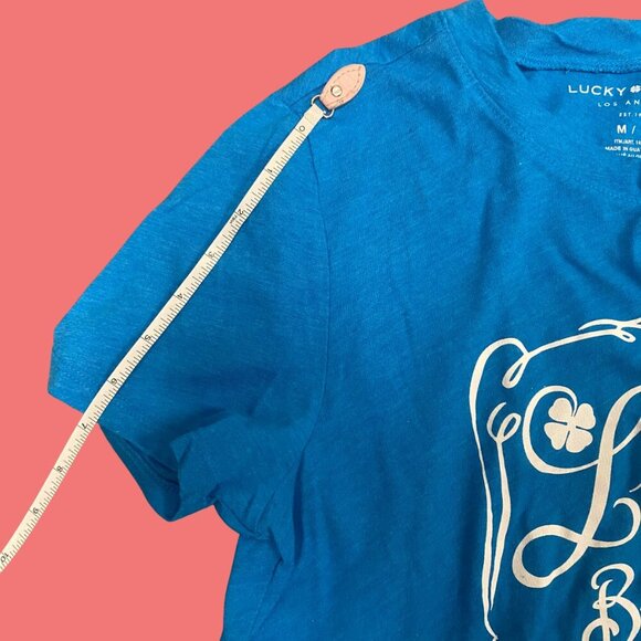 Lucky Brand Blue Graphic Tee Shirt – Women’s Size M - Picture 5 of 7